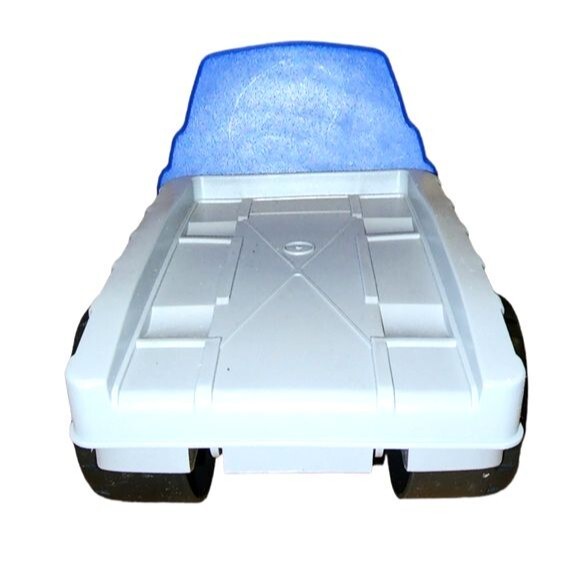 Green Toys Large Blue and Gray Toy Rollback Truck 11"X6.5"X6.5" - Picture 5 of 7